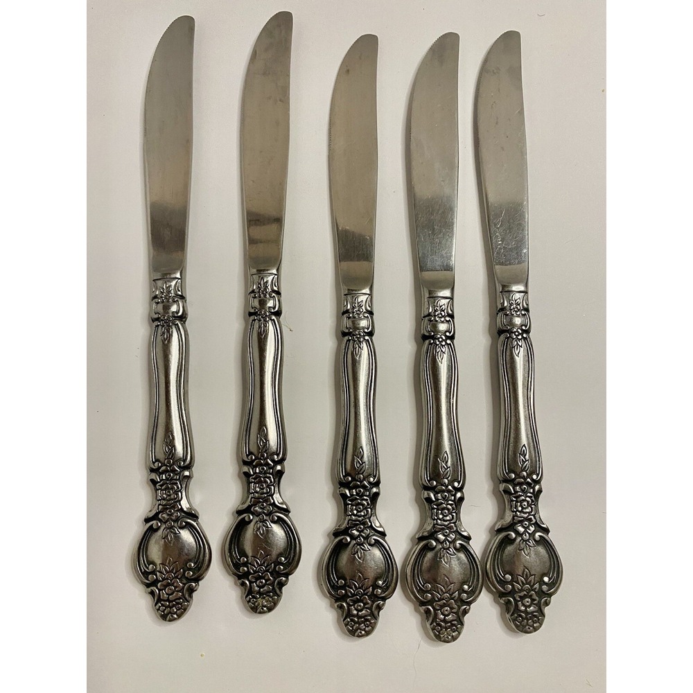 Stanley Roberts Replacement Flatware SRB199 Vintage Regal Floral 5 Dinner Knives